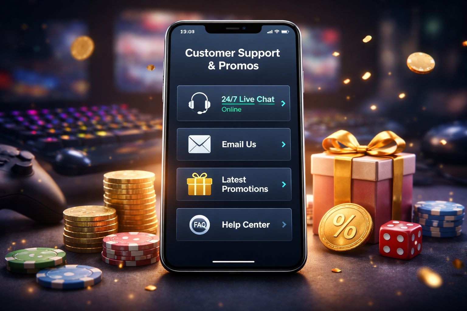 Get Promotions, Updates, And Support Directly In The App